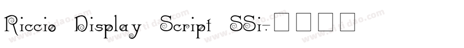 Riccio Display Script SSi字体转换